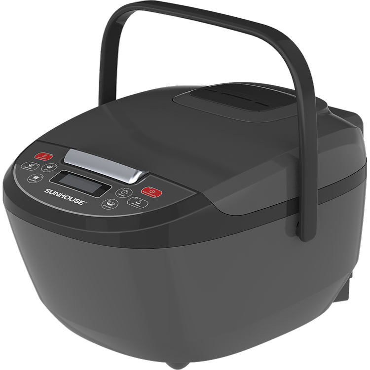 Nồi cơm điện tử 1.8L Sunhouse SHD8909B - 6 chế dộ, giữ ấm 12 tiếng - Mâm nhiệt lớn, cơm dẻo, chín đều - Hàng chính hãng