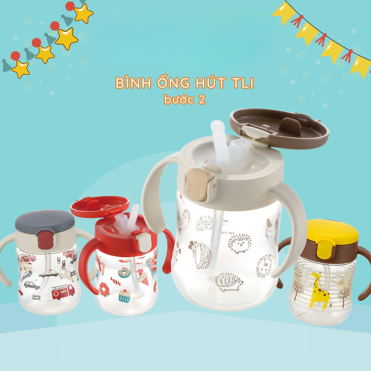 Bình ống hút T.L.I Richell 200ml - Vàng Uy tín Ưu đãi - Hình ảnh 4