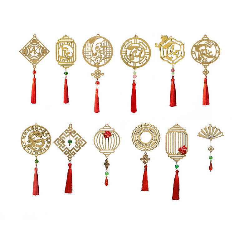 Dây treo trang trí Tết Khai Lộc Hoàng Kim (12 chiếc)