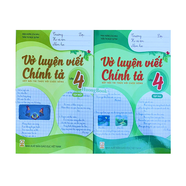 Combo Vở Luyện Viết Chính Tả Lớp 4 (Tập 1+2)