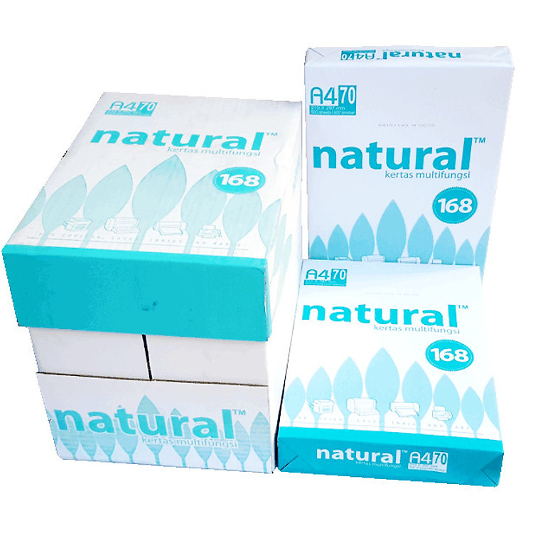 Thùng 5 ram giấy Natural A4 70gsm