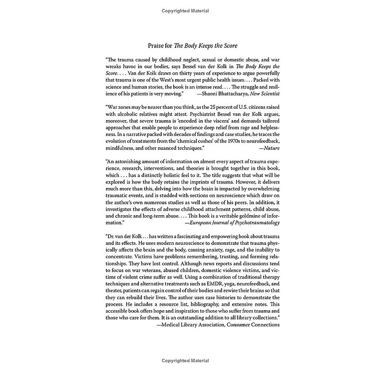 The Body Keeps The Score: Brain, Mind, And Body In The Healing Of Trauma - Ảnh 5