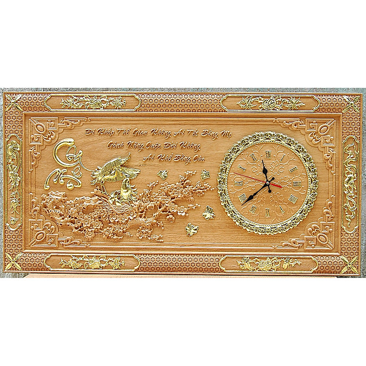 Trah gỗ gõ đỏ cha mẹ kết hợp đồng hồ - TG230