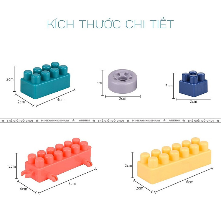 Vali Bàn Tập Vẽ 4in1 Building Blocks DIY (50-520 chi tiết) - Ảnh 2