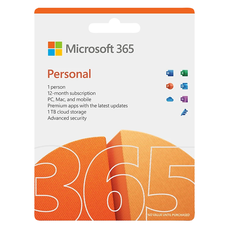 [ KEY GIA HẠN hoặc MUA MỚI ] Phần mềm Microsoft 365 Personal English APAC EM Subscr 1YR Medialess P10 (QQ2-01896) - Hàng Chính Hãng