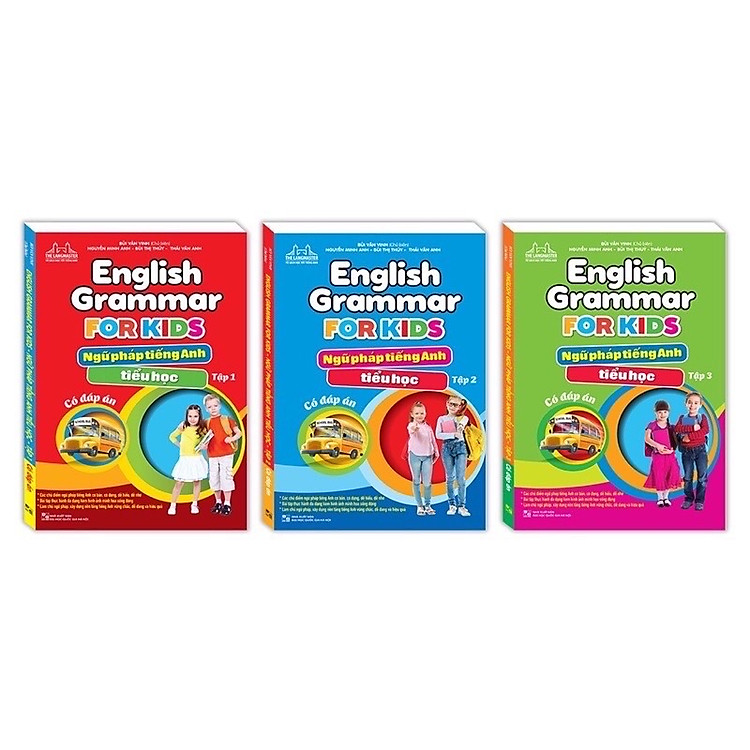 Sách - (Combo 3 tập) English Grammar For Kids - Ngữ Pháp Tiếng Anh Tiểu Học (có đáp án)
