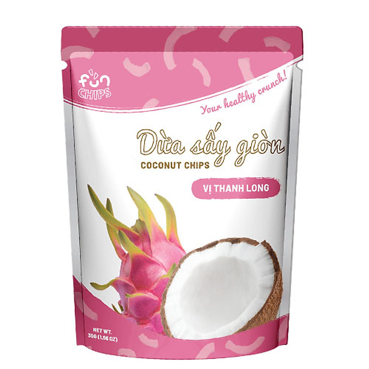 Dừa sấy vi thanh long (Túi 30gram)
