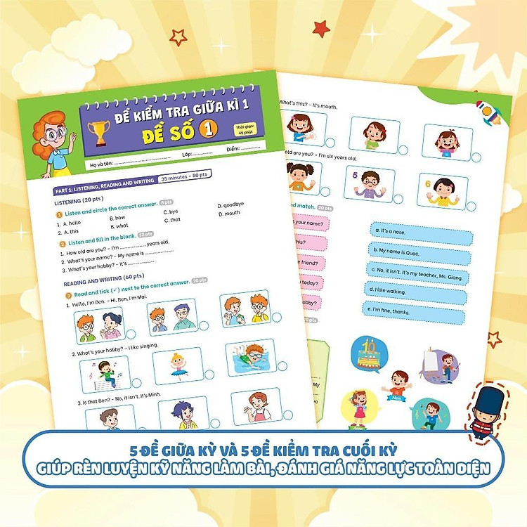 Bộ Đề Kiểm Tra Định Kỳ Tiếng Anh Lớp 3 (Tập 1) - Ảnh 4