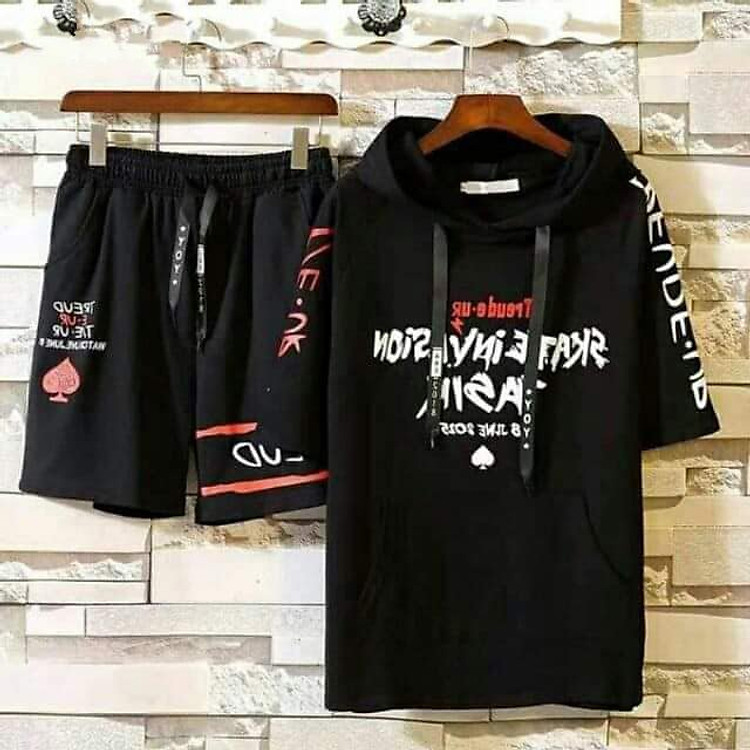 Bộ Quần Áo Thể Thao Nam In Họa Tiết