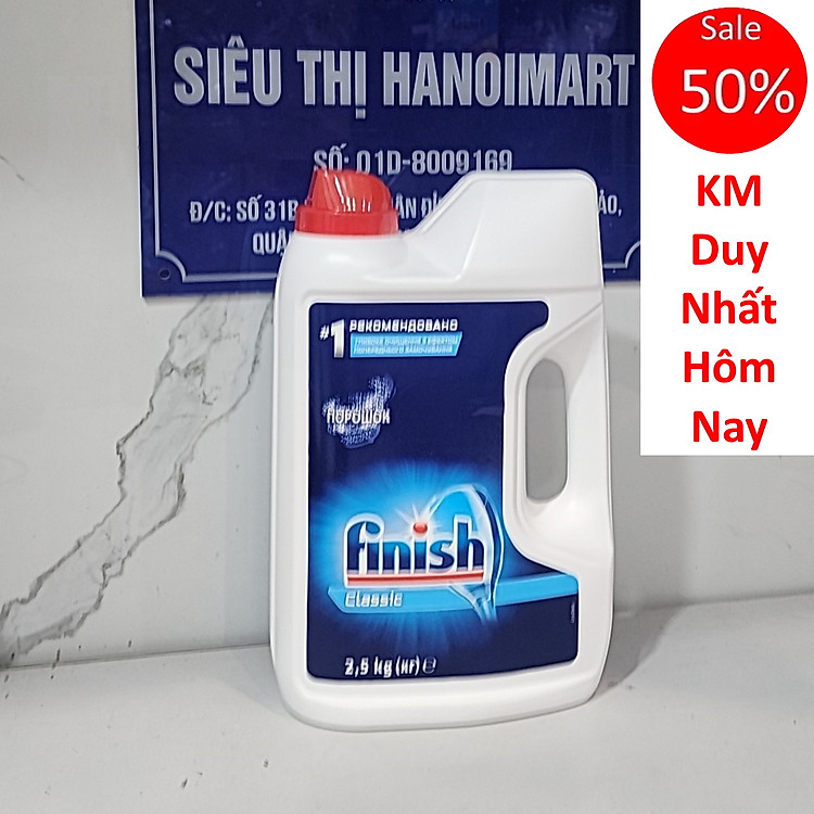 bột rửa chén Finish hộp 2,5kg