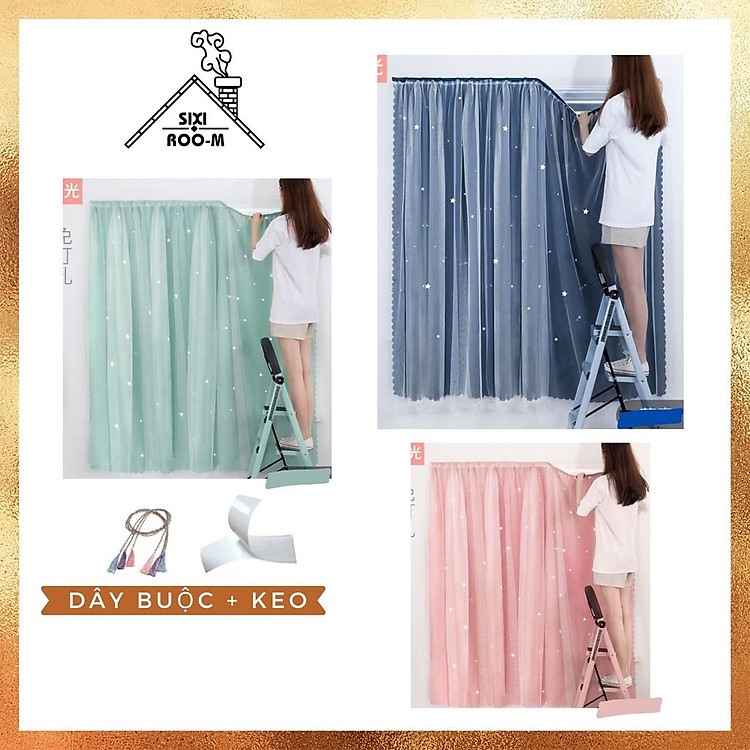 (CHỐNG NẮNG) Rèm cửa sổ - Rèm dán tường - Vệ sinh Rèm dễ dàng tại nhà