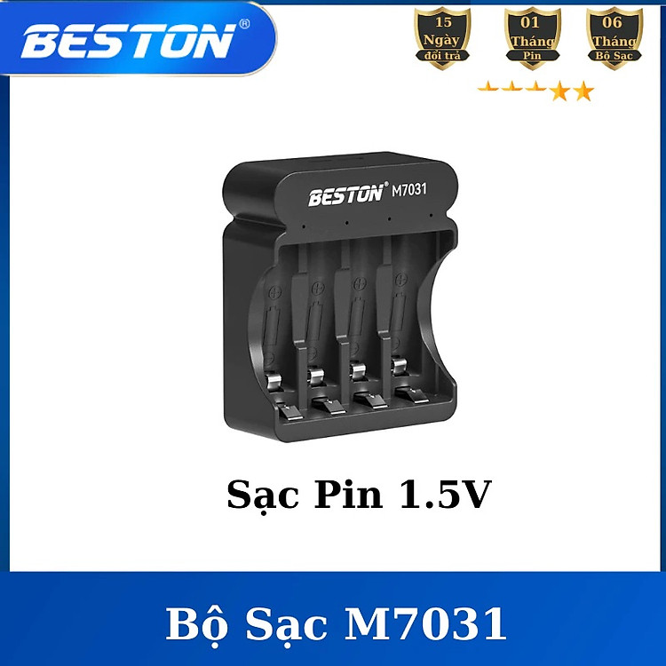 Pin sạc AA/AAA Beston chính hãng 1.5V kèm bộ sạc nhanh tự ngắt hàng cao cấp
