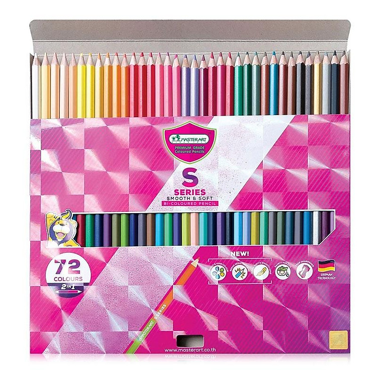 Hộp Bút Chì 2 Đầu 72 Màu Masterart - Ảnh 2