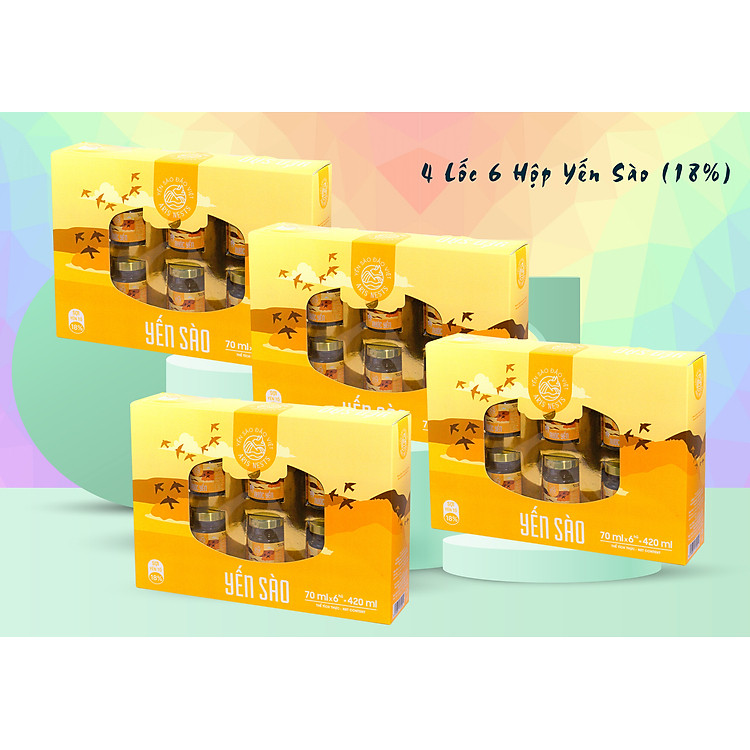 SET 4 LỐC 6 YẾN ARIS NEST (SỢI YẾN TỔ 18%) CHÍNH HÃNG TẶNG KÈM 1 LỐC 6 YẾN + 1 NÓN BẢO HIỂM
