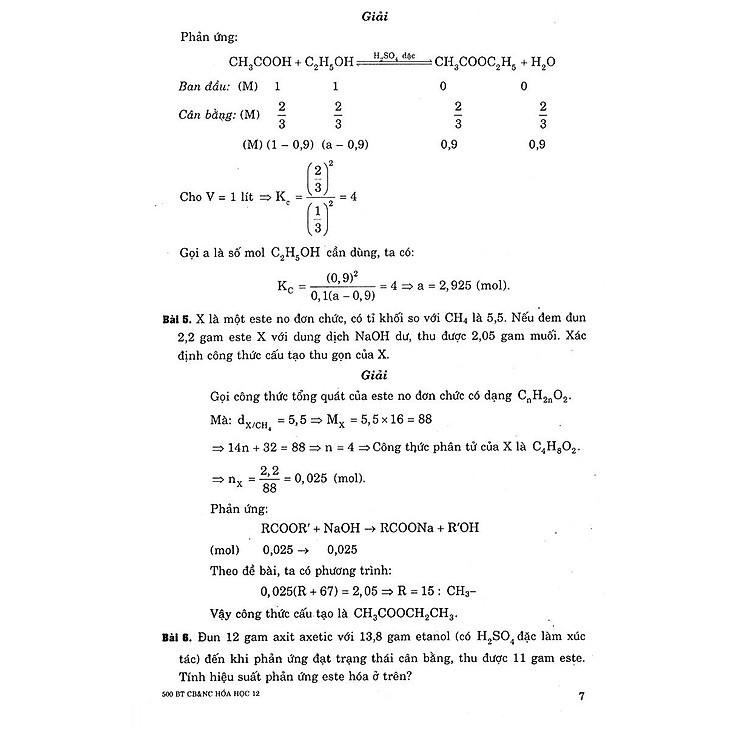 500 Bài Tập Cơ Bản Và Nâng Cao Hoá Học 12
