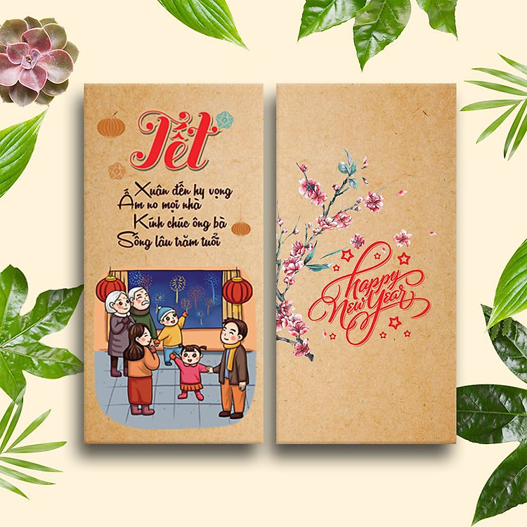 Bao Lì Xì - Tết Chúc Ông Bà (Bộ 10 Cái)