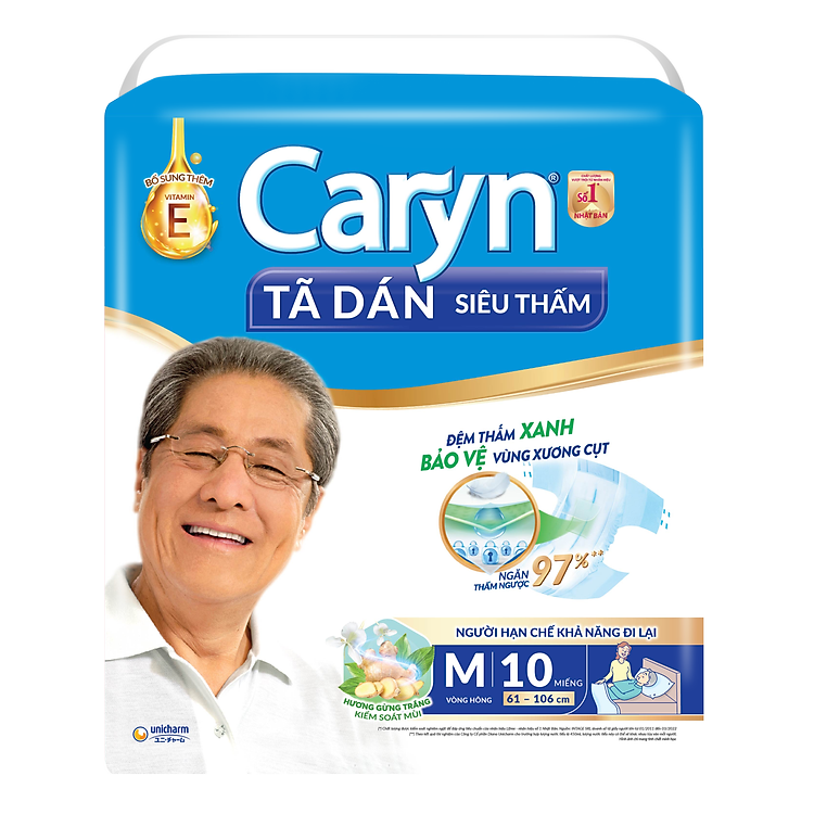 Mua Tã Dán Siêu Thấm Caryn M10 - 10 Miếng Chính hãng Tiết kiệm - Hình ảnh 2