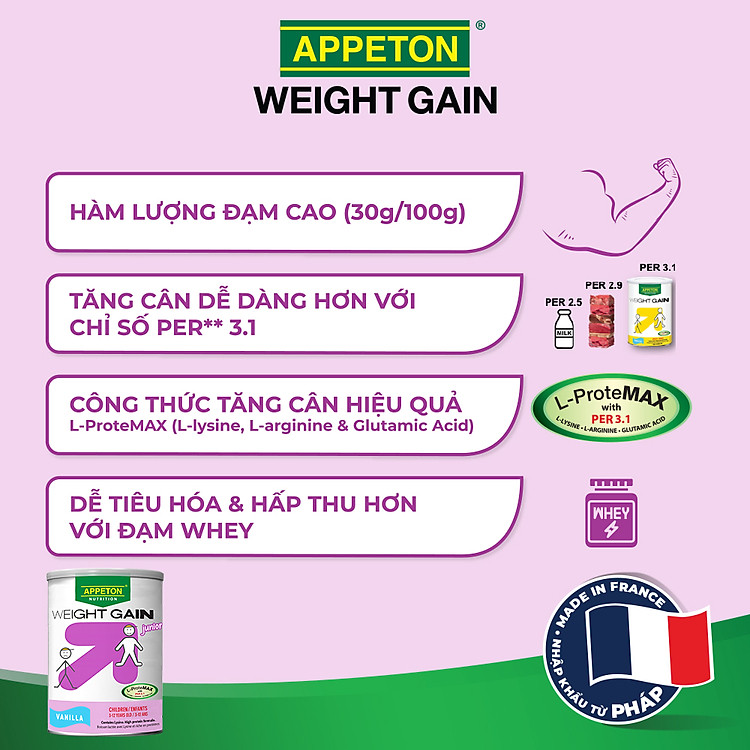 Thùng Sữa Tăng Cân Appeton Vanila 450g Đảm bảo Giá rẻ - Hình ảnh 3
