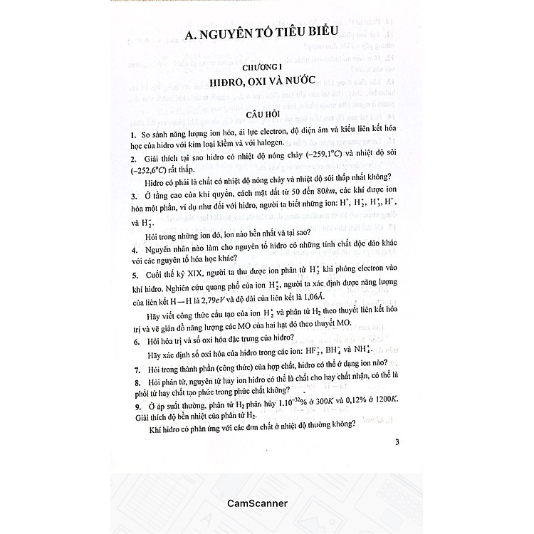 Bài tập Hoá học vô cơ, Quyển III, Hoá học các nguyên tố - Ảnh 6