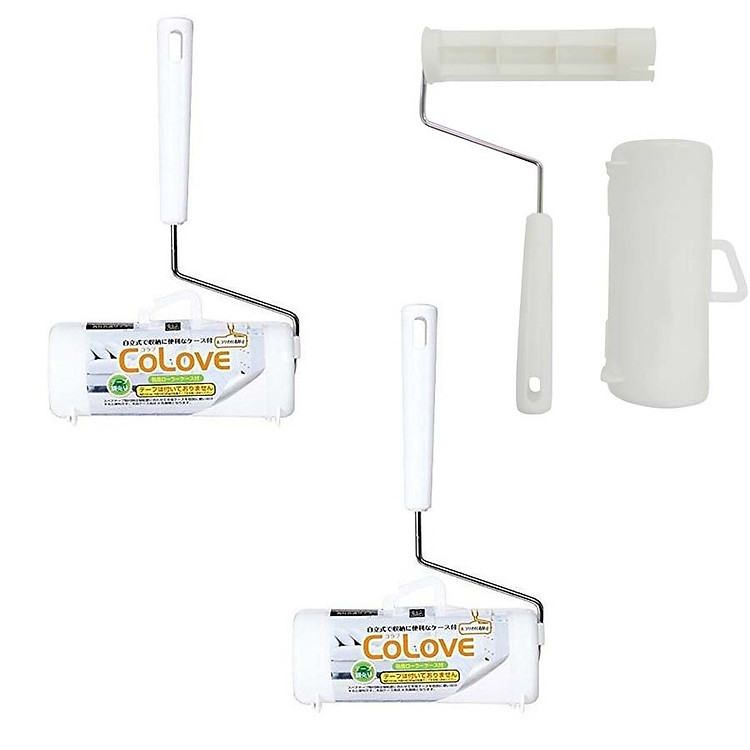 Bộ 3 thanh lăn bụi thảm, quần áo (màu trắng) - Hàng nội địa Nhật