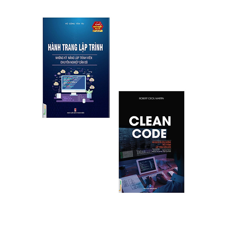 Combo Hành Trang Lập Trình - Những Kỹ Năng Lập Trình Viên Chuyên Nghiệp Cần Có + Clean Code - Mã Sạch Và Con Đường Trở Thành Lập Trình Viên Giỏi (Bộ 2 Cuốn) _TTT