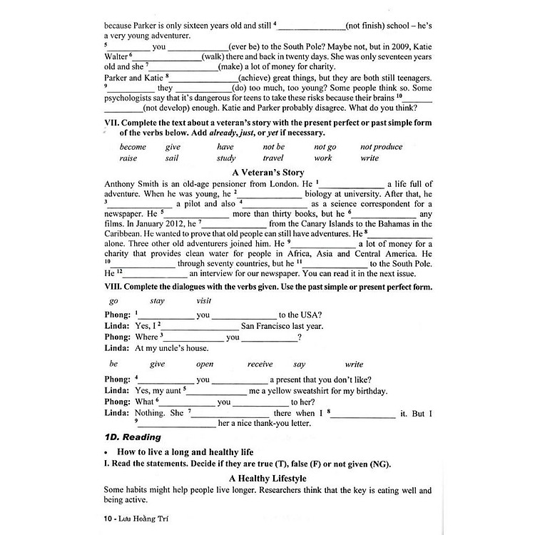 Bài Tập Tiếng Anh Lớp 11 - Không Đáp Án - Bám Sát SGK Kết Nối - Ảnh 6