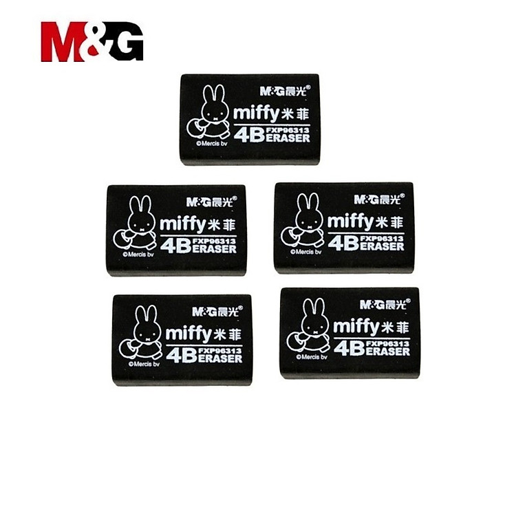 Set 5 tẩy chì đen 4B M&G FXP96578 ( FXP96312 ) / Gôm tẩy sạch chì MG FXP96577 ( FXP96313 )