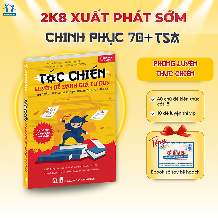 Tốc Chiến Luyện Đề Đánh Giá Tư Duy (Theo Cấu Trúc Đề Thi Của Đại Học Bách Khoa Hà Nội)