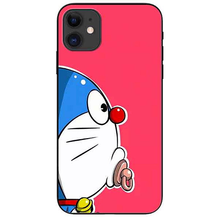 Ốp lưng in cho Iphone 11 Mẫu Doremon Nền Hồng