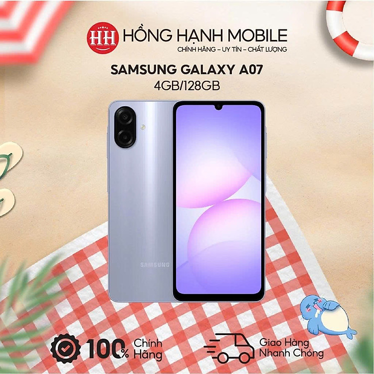 Điện Thoại Samsung Galaxy A07 4GB/128GB + Kèm Cốc Sạc 15W - Hàng Chính Hãng