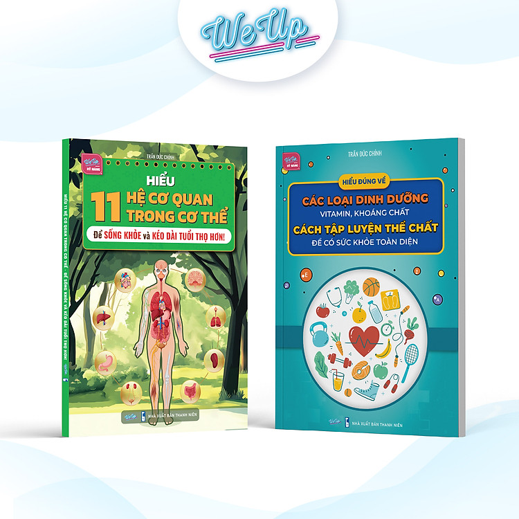Combo Sách: Giải mã 11 hệ cơ quan trong cơ thể + Hiểu về dinh dưỡng + 5 cấp độ kiếm tiền + 12 cách bật tài chính