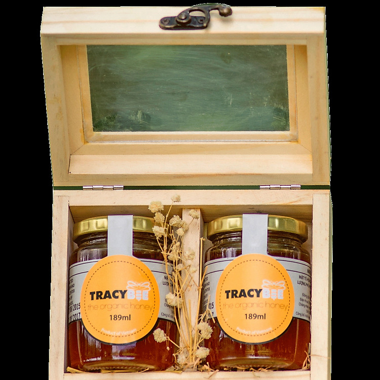 Hộp đôi quà tặng thực phẩm chức năng mật ong tracybee hoa cafe 189 ml