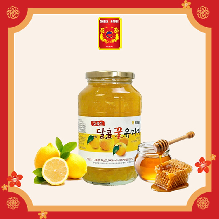 Trà mật ong chanh Nonghyup Hàn Quốc lọ thủy tinh 1000g - Ginseng House