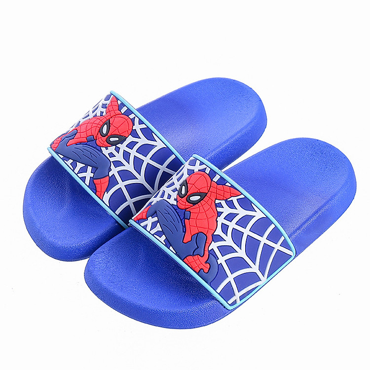 Dép siêu nhân bé trai 2 - 12 tuổi nhựa dẻo mềm chống trơn mùa hè đi mưa rửa nước nhanh ráo D32