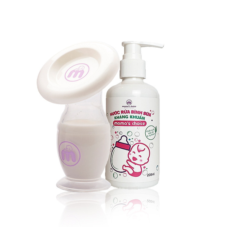 Cốc Hứng Sữa Rảnh Tay Silicone, Nước Rửa Bình Kháng Khuẩn Mama’s Choice, Mua Combo Giá Siêu Hời, Hàng Chính Hãng