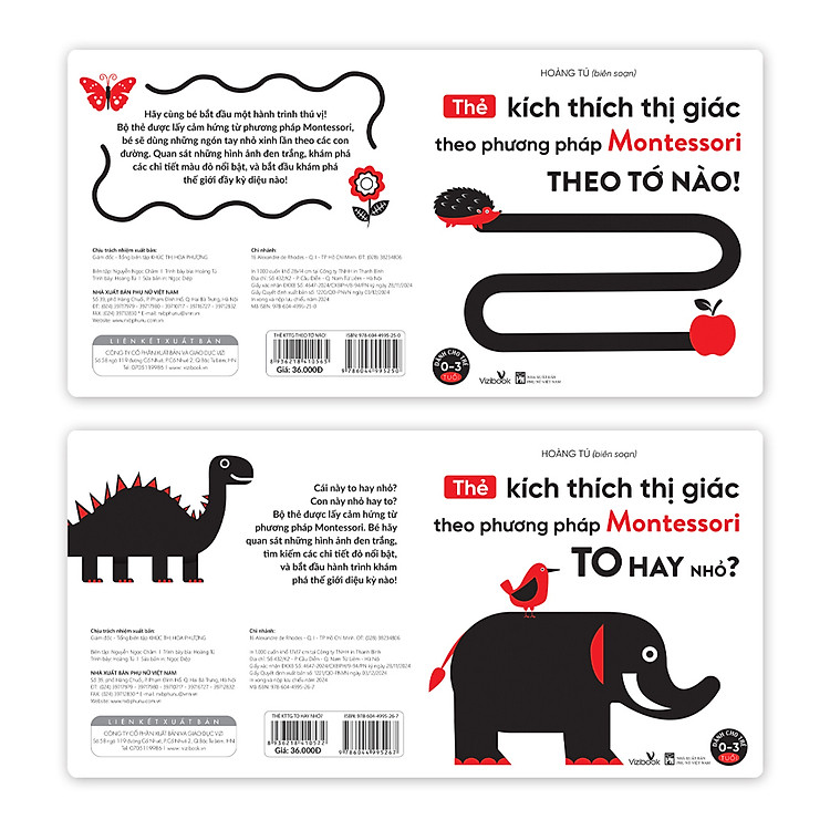 Thẻ Kích Thích Thị Giác Theo Phương Pháp Montessori - Dành cho trẻ 0-3 tuổi