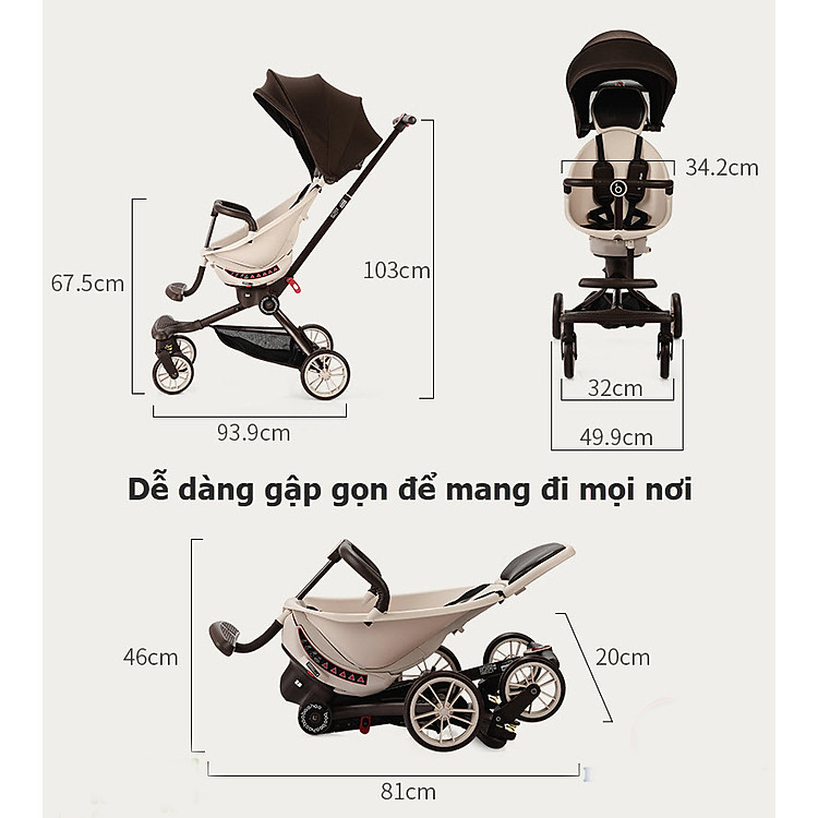 Xe Đẩy 2 Chiều Baobaohao V18 + Đàn Xylophone Chính hãng Tiết kiệm - Hình ảnh 5