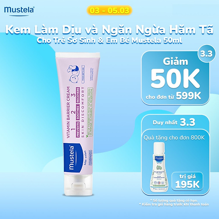 Kem Chống Hăm Tã Mustela 50ml Chính hãng Tiết kiệm - Hình ảnh 2