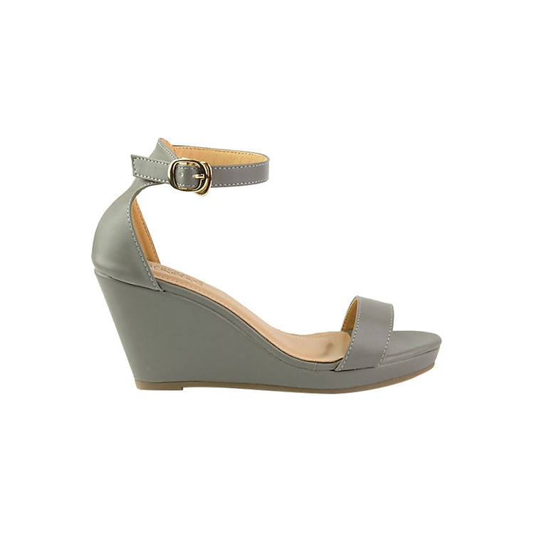 Giày Đế Xuồng Bọc Quai Ngang 7cm Everyday Is Sunday DX08 - Xám