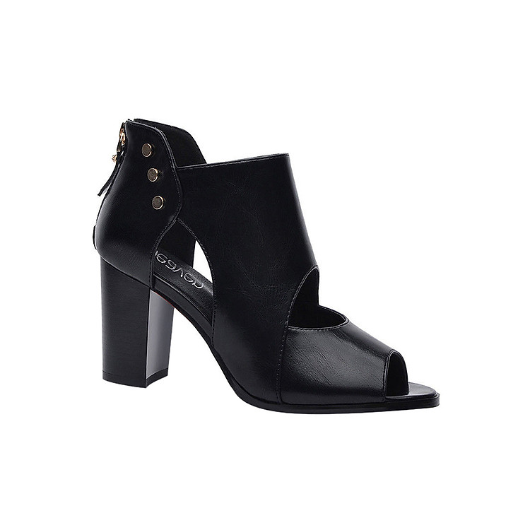 Giày Boots Cao Cổ Nạm Kim Loại Monte