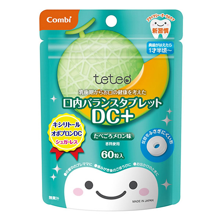 Viên Ngậm Chống Sâu Răng Teteo Combi Dưa Lưới