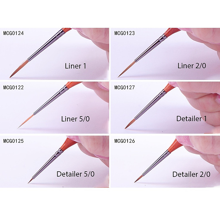 Cọ Tỉa Nhọn Taklon Detailer/Liner MONT MARTE (Các Kích Cỡ) - Ảnh 2