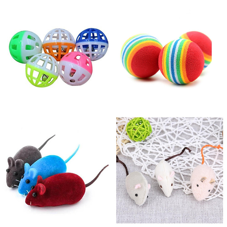Combo 3 món đồ chơi ngẫu nhiên cho mèo