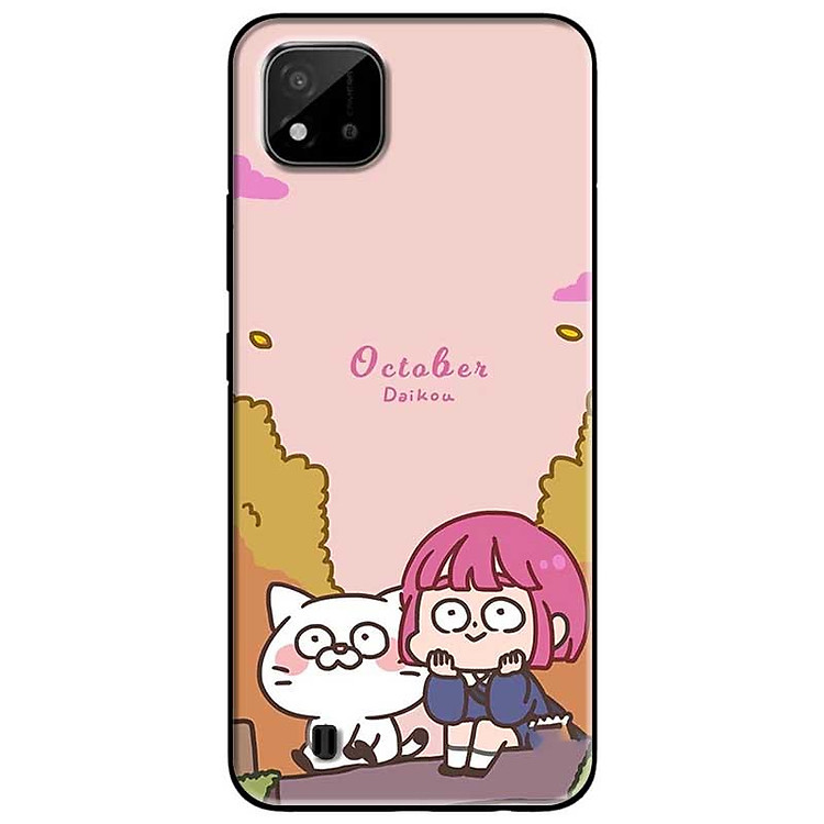 Ốp lưng cho Realme 9i - Realme 10 - C11 2021 - C65 4G - C67 - C20 - Poco X6 5G - Cô Gái Mèo Trắng OCT - Hàng Chính Hãng