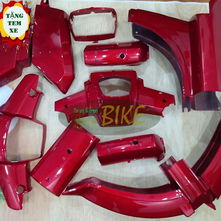 Dàn áo xe dành cho Dream 2 màu đỏ cờ nhựa ABS siêu bền đẹp