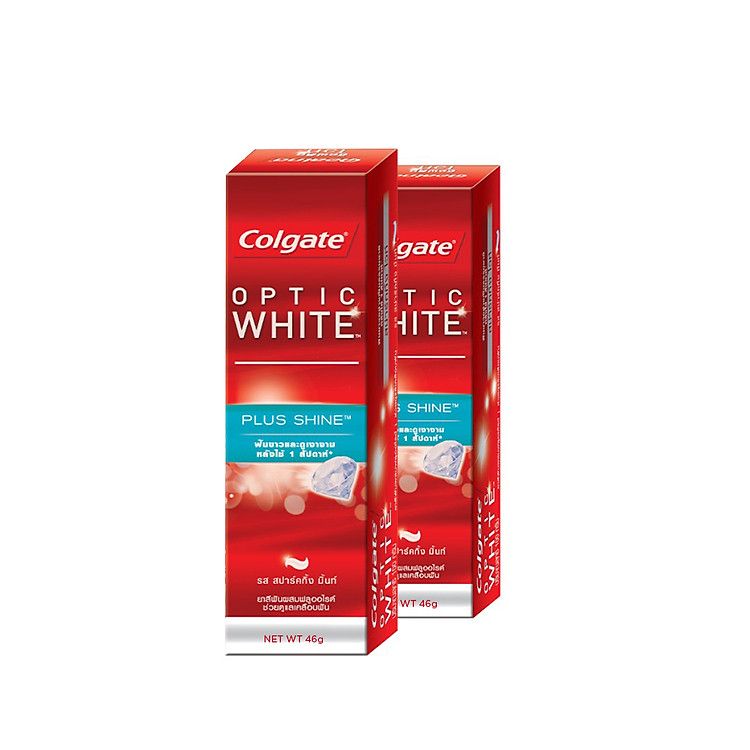 Bộ 2 Kem đánh răng Optic White Plus Shine 46g