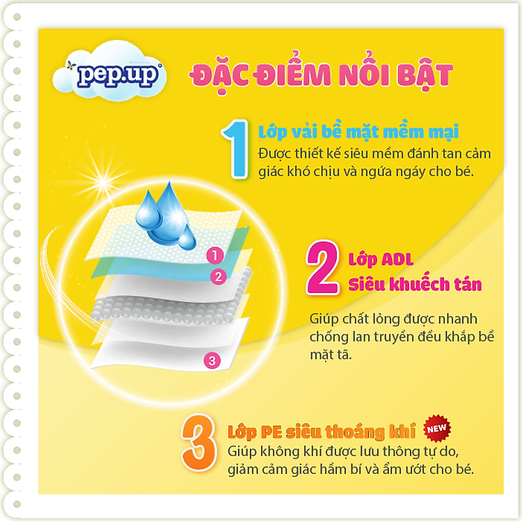 Mua Combo 2 gói Tã Em Bé Pep.up XL Giá tốt - Hình ảnh 4