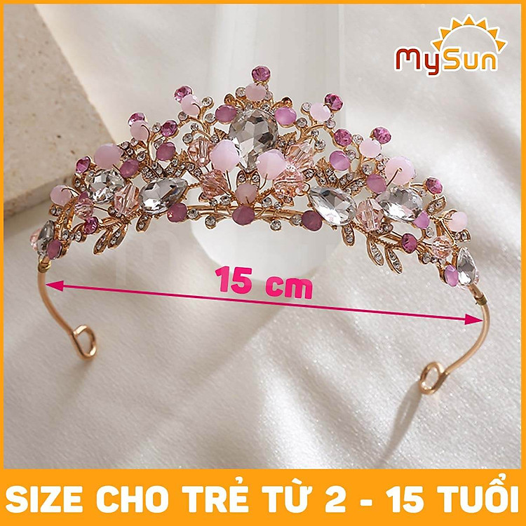 Vương miện công chúa cài tóc trang trí bánh sinh nhật - Ảnh 5