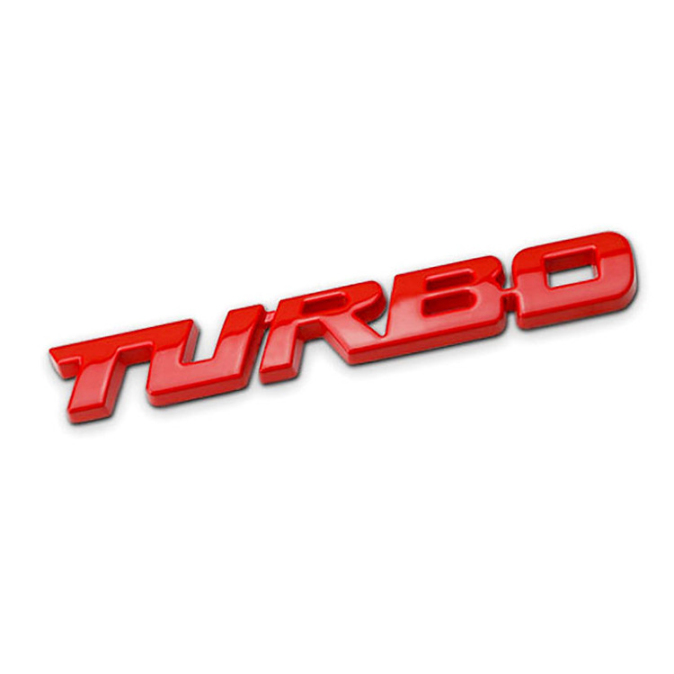 Chữ TURBO dán trang trí ô tô (Màu Đỏ)