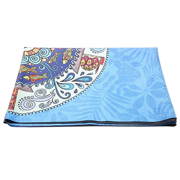 Thảm yoga du lịch PU Nagudi hoa văn mỹ thuật Yogalink